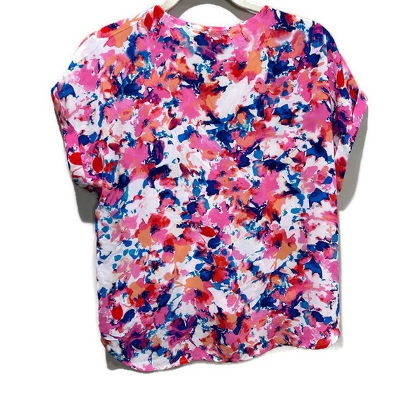 W5 Women's Vibrant Pink and Blue Blouse - Picture 2 of 5